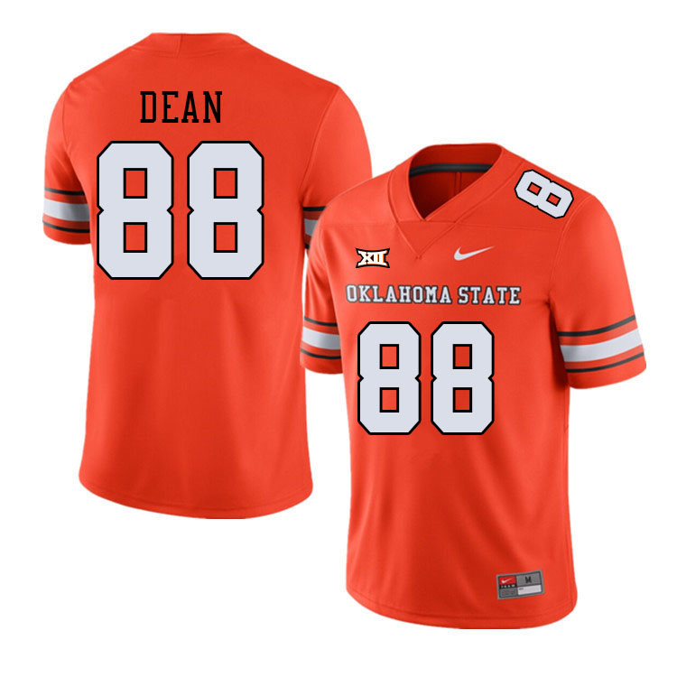 Men #88 Landon Dean Oklahoma State Cowboys College Football Jerseys Stitched-Alternate Orange